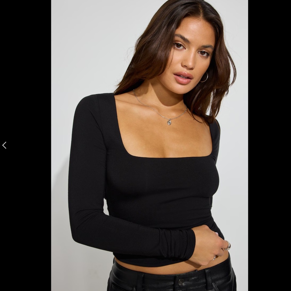 Garage - Smooth Open Neck Long Sleeve Tee